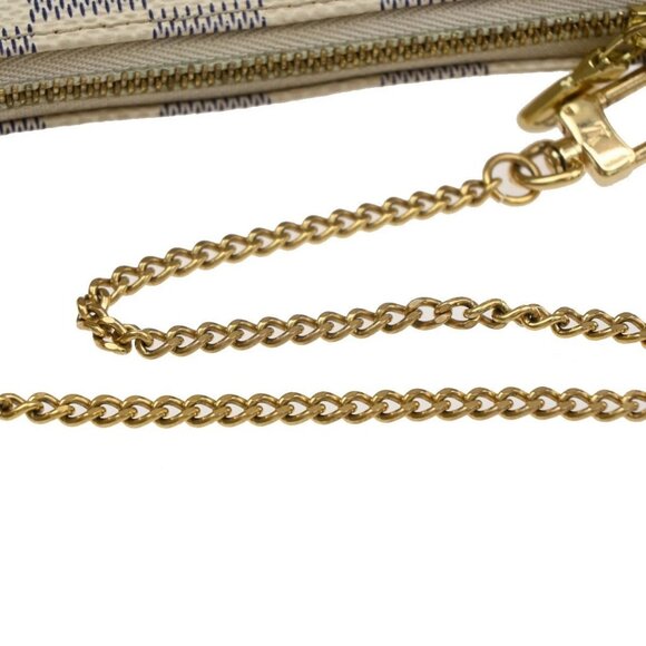 LOUIS VUITTON Mini Pochette Accessoires Hand Bag Damier Azur WE - Picture 8 of 14